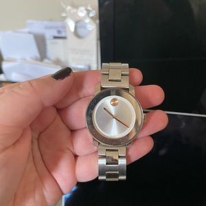 Like new rose gold and silver movado